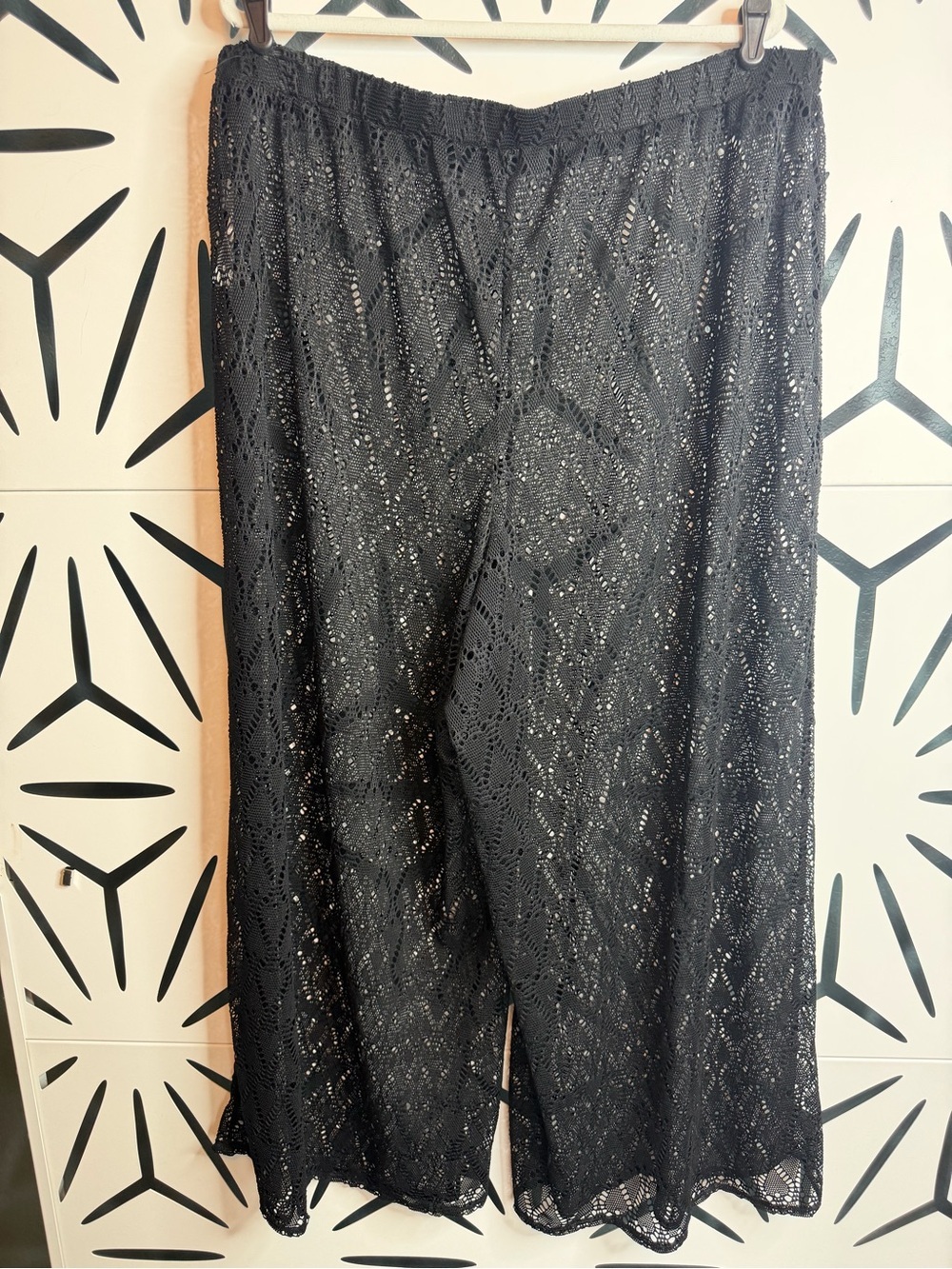 Eloquii Geometric Mesh Wide Leg Cover-Up Pants -black
Size 22/24 - Picture 6 of 7